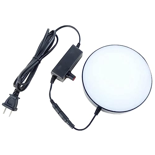 ChiMiao White Adjustable Brightness Ring Light Illuminator Replacement with Power Adapter LED Ring Microscope Bottom Light US Plug, 500374677