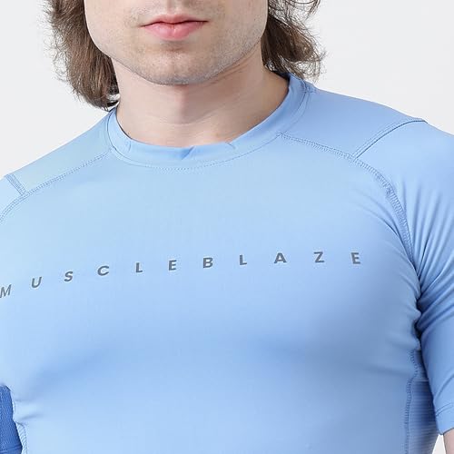 Image of MuscleBlaze Half Sleeve Air Tech Compression MuscleTee for Men