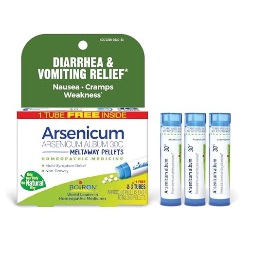 Boiron Arsenicum Album 30C Homeopathic Medicine for Relief from Diarrhea, Nausea, Vomiting, Cramps, and Traveler's Diarrhea, 80 Count - 3 Count (Pack of 1)