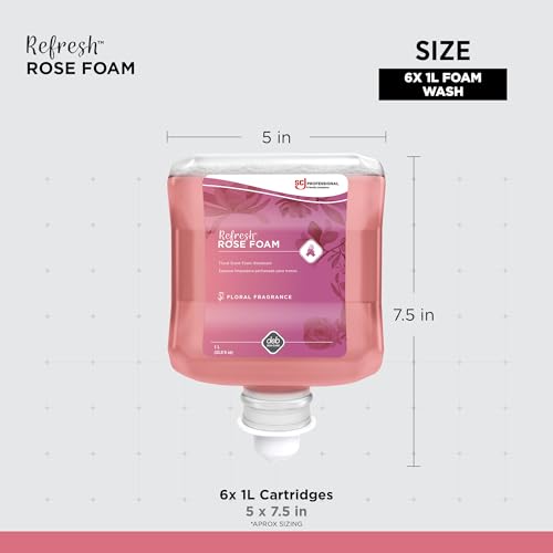 Image of SC Johnson Professional REFRESH ROSE FOAM HAND SOAP 1 LITERS, 6 PACK