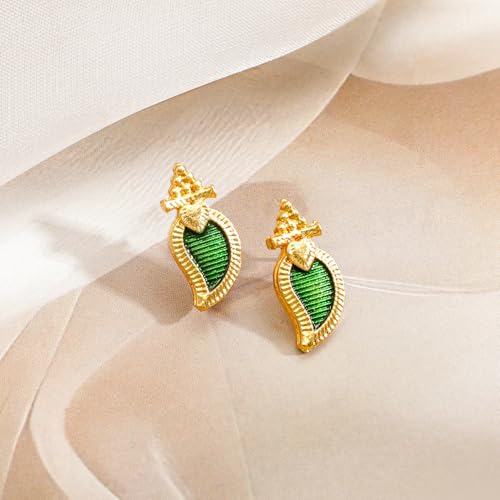 Image of Rubans Necklace Set Gold Plated Traditional Stylish Floral Theme Jewellery Gift for Women & Girls