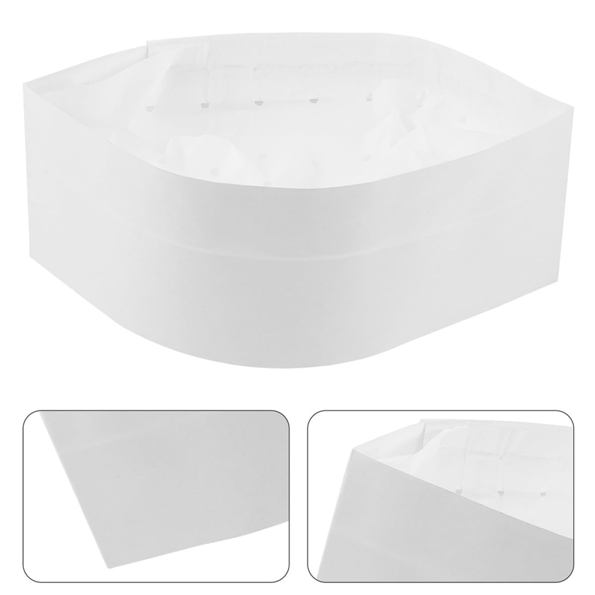 Toyvian 50 Stück Weiße Papier Kochmützen Einweg Kochhüte mit Atmungsaktivem Material und Komfortablem Sitz für Professionelle Küche und Catering Einsatz