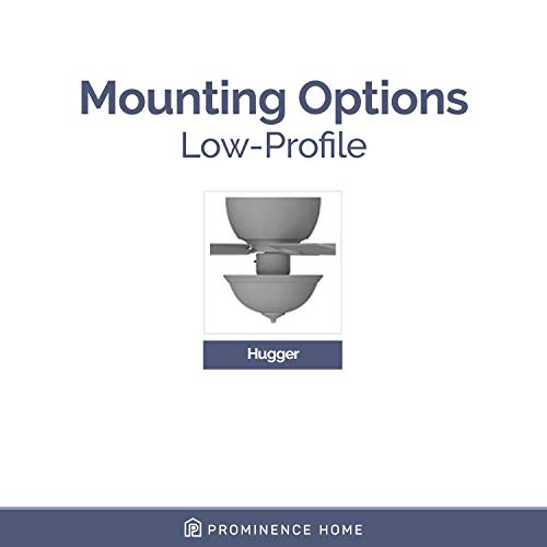 Prominence Home Hero, 28 Inch Traditional Flush Mount Indoor Led Ceiling Fan With Light, Pull Chain, Dual Finish Blades, Reversible Motor - 51656-01 (Brushed Nickel) #TOP5