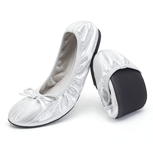 Greatonu Ballerines Femme Plates Ballerines Pliable Bout Fermé Chaussures Pointe Ronde avec...
