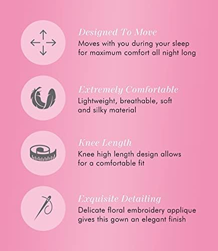 Exquisite Form 30109 Women's Nylon Tricot Flutter Sleeve Short Knee Length Nightgown - Image 4