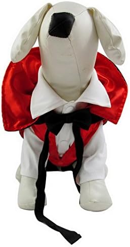 Ranphy Small Dog/Cat Devil Halloween Costume Vampire Cape Pet Holiday Clothes Medium Dogs L