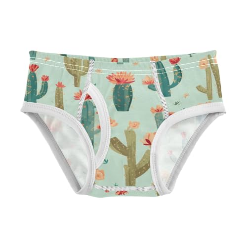 KLL Western Cactus Plant Plants Sage Toddler Boys' Cotton Underwear Breathable Children Panties