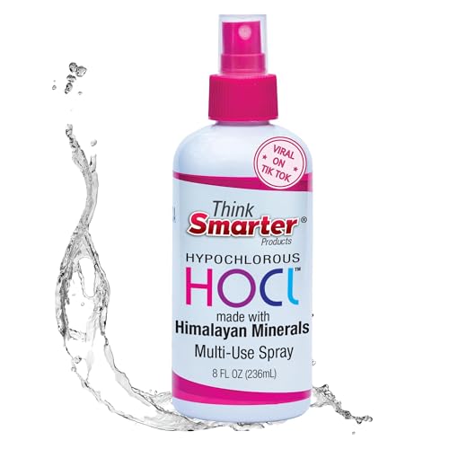 Think Smarter Products HOCL All-Purpose Cleaner with Hypochlorous Acid, All-Natural Surface Cleaner, & Skin Hydrator 8fl oz Clear Spray