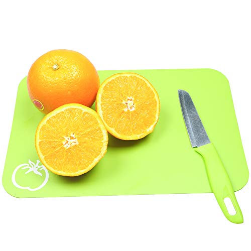 Carrollar Small Flexible Plastic Cutting Board Mats, Cutting Boards Mats With Food Icons, Gripped Back And Dishwasher Safe, Set Of 4 (7.5X11.4Inch) #TOP4