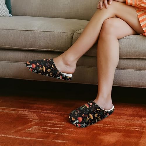 Jeiento Butterfly Slipper for Women Fuzzy Slip-on Bedroom Slippers Non Slip Spa Slipper for Guest3