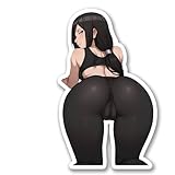 Anime Girl, Sexy Girl, Yellow Hair, Green Eyes, Chubby XXX Sexy Peach Cute Sticker for Adult Laptop Skateboard Motorcycle Car Bike Luggage Case Decoration Waterproof Decals Sticker (Color 6)