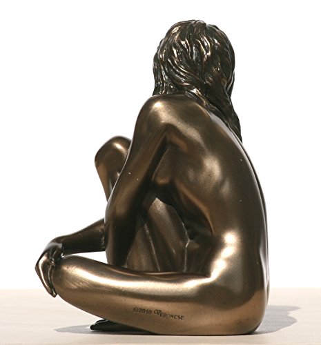 Figura femenina desnuda sentada 12 cm brazos rodilla miniatura 4