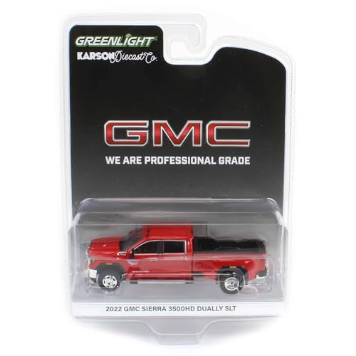 Camión 1/64 GMC Sierra 3500HD Pro Dually 2022 Rojo miniatura 7