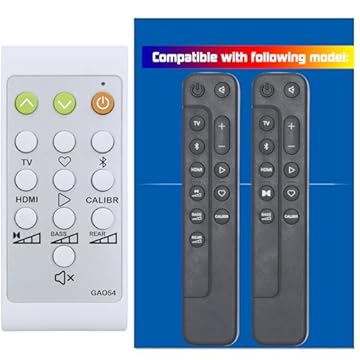 XINJISHIMIN Controle remoto de substituição para JBL Soundbar BAR 500 5.1 channeI BAR500, C124062501D06(GAO54)