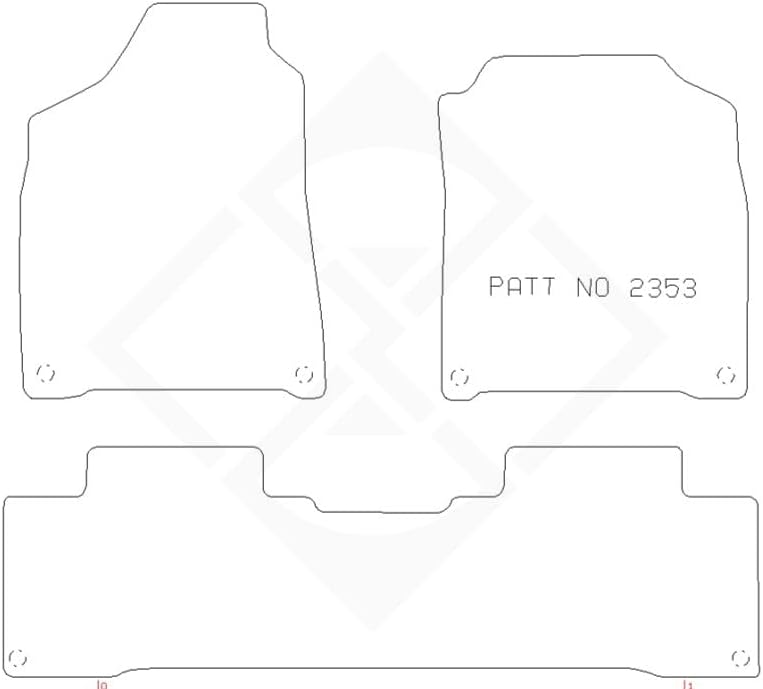 Miniatura 2 de Juego de alfombrillas de coche a medida compatiblesreemplazo para alfombras de terciopelo SsangYong Korando, con almohadilla para el talón,