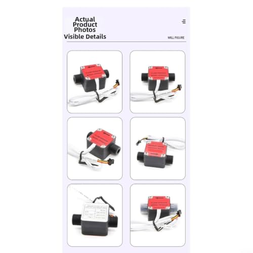 Sensor de flujo de engranajes de efecto Hall medidor G1/2 para aceite resistente 4