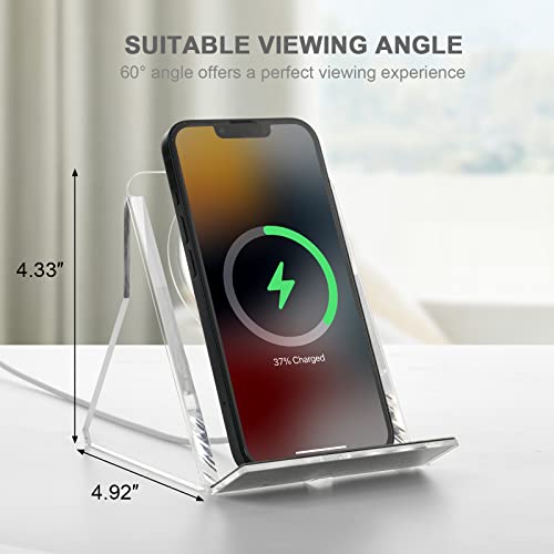 Stand For Magsafe Charger, Caszlution Acrylic Magsafe Charger Stand Holder Compatible With Apple Magsafe Charger For Iphone 14 Plus 13 12 Mini, Pro, Pro Max (Mag-Safe Not Included) #TOP4