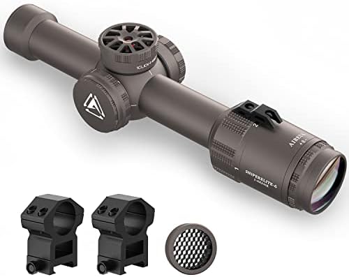 Rifle Scope 1-6x24, First Focal Plane LPVO, FFP Scope with ED Glass, Sunshade, Illuminated Reticle, Tactical Rifle Scopes with 30mm Scope Rings for Outdoor Hunting and Competition