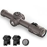 Rifle Scope for Hunting - 1-6x24mm Rifle Scope with Sunshade, FFP First Focal Plane Illuminated Reticle LPVO, Tactical Rifle Scopes with 30mm Scope Rings for Outdoor Hunting & Competition