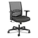 HON Convergence Mid-Back Task Chair, Swivel-Tilt, Supports Up to 275 Lb, 16.5" to 21" Seat Height, Iron Ore Seat, Black Back/Base