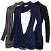 Free to Live Women's Criss Cross Cardigans, Black/Charcoal/Navy, Small (Pack of 3)