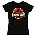 Jurassic Park Logo Juniors T-Shirt - Black (Large)