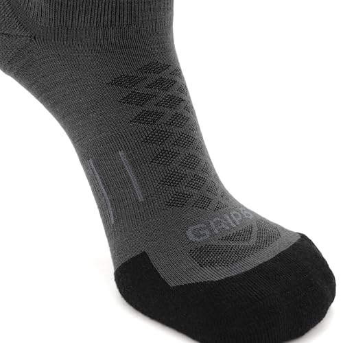 Image of GRIP6 Wool Micro-Crew Socks: Lightweight Wool Socks for Hiking, All Day Comfort - Wicking Crew Socks for Men and Women
