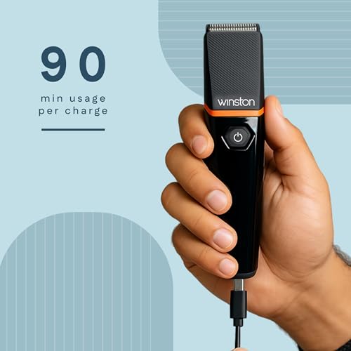 Image of Winston Groom Lite 4 in 1 Grooming Set for Men with 7 Length Attachment Comb, Fast Charging Face, Ear, Nose, Beard, Body Hair Trimmer for Men