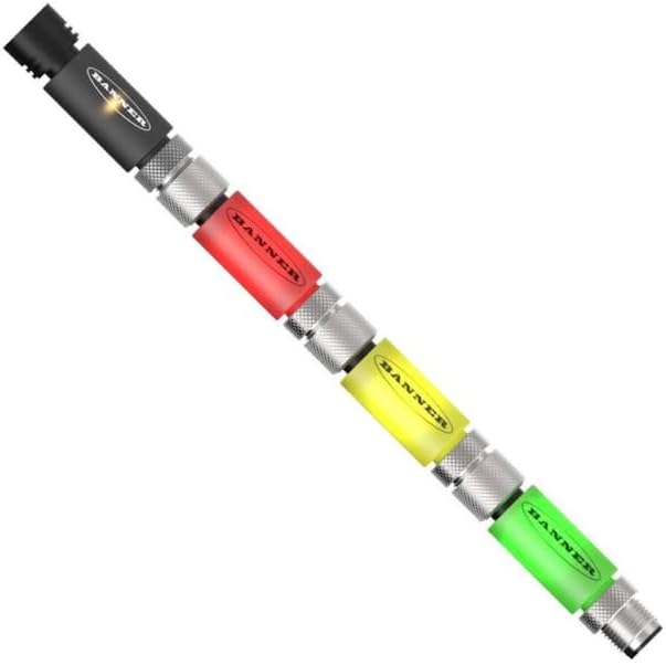TL15GYRAQ,Tower Light Accessories TL15 Series Kit: 3-Color Audible in-Line Status Indicator; Voltage: 12 or 24 V dc; Housing: PVC; IP67; Input: PNP; Colors: Green, Yellow, Red;