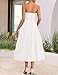 ZESICA Women's Summer Strapless Cocktail Dresses 2026 Elegant Off Shoulder Flowy A Line Wedding Guest Party Midi Dress White Medium