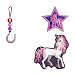 Step by Step Magic Mags „Pretty Unicorn Nuala“, 3-teilig, 2 Magnet-Applikationen und 1 Anhänger, Einhorn, passend zum Schulranzen oder Vorschulrucksack