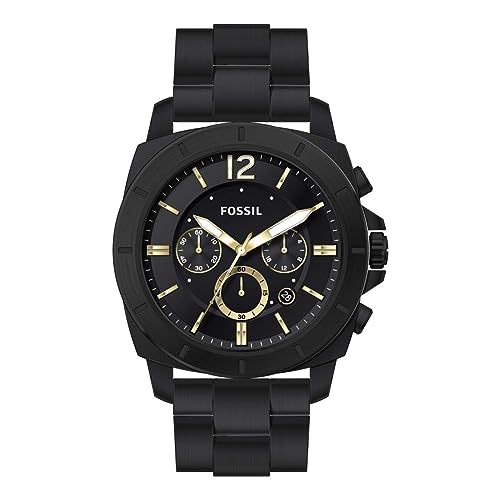 Fossil Privateer Chronograph Black Stainless Steel Watch - BQ2818