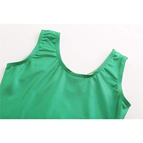 Image of Girls Gymnastic Leotards Sleeveless Gradient Color Spark Splash Dance Bodysuit