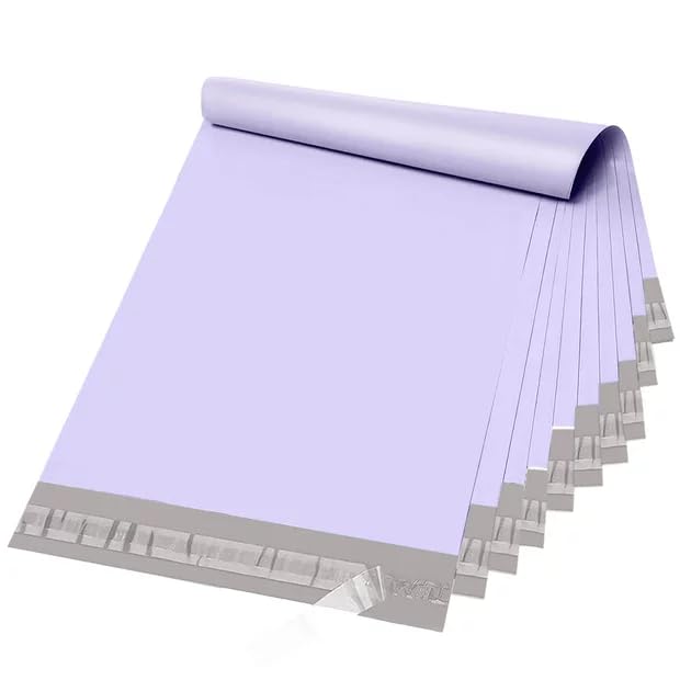 Image of Metronic Poly Mailers 10x13 50 Pack, Shipping Bags for Small Business, Waterproof Weather Resistant & Tear Resistant Durable Self Seal Mailing Envelopes Packaging bags for Clothing,Lilac Purple