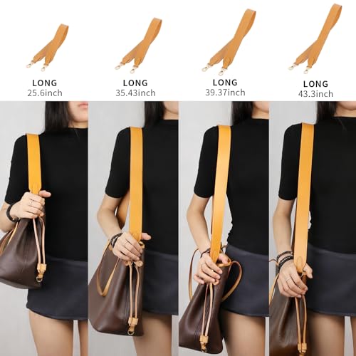 Image of DGAZ Vachetta Leather Crossbody Strap for Neverfullbag with Gift Box, Handmade DIY purse strap