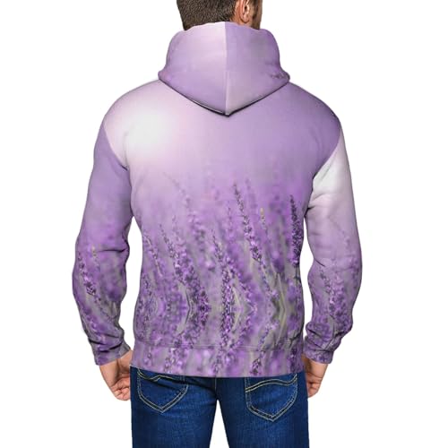 Sweat violet homme EdWal décontracté avec fermeture éclair intégrale et manches longues
