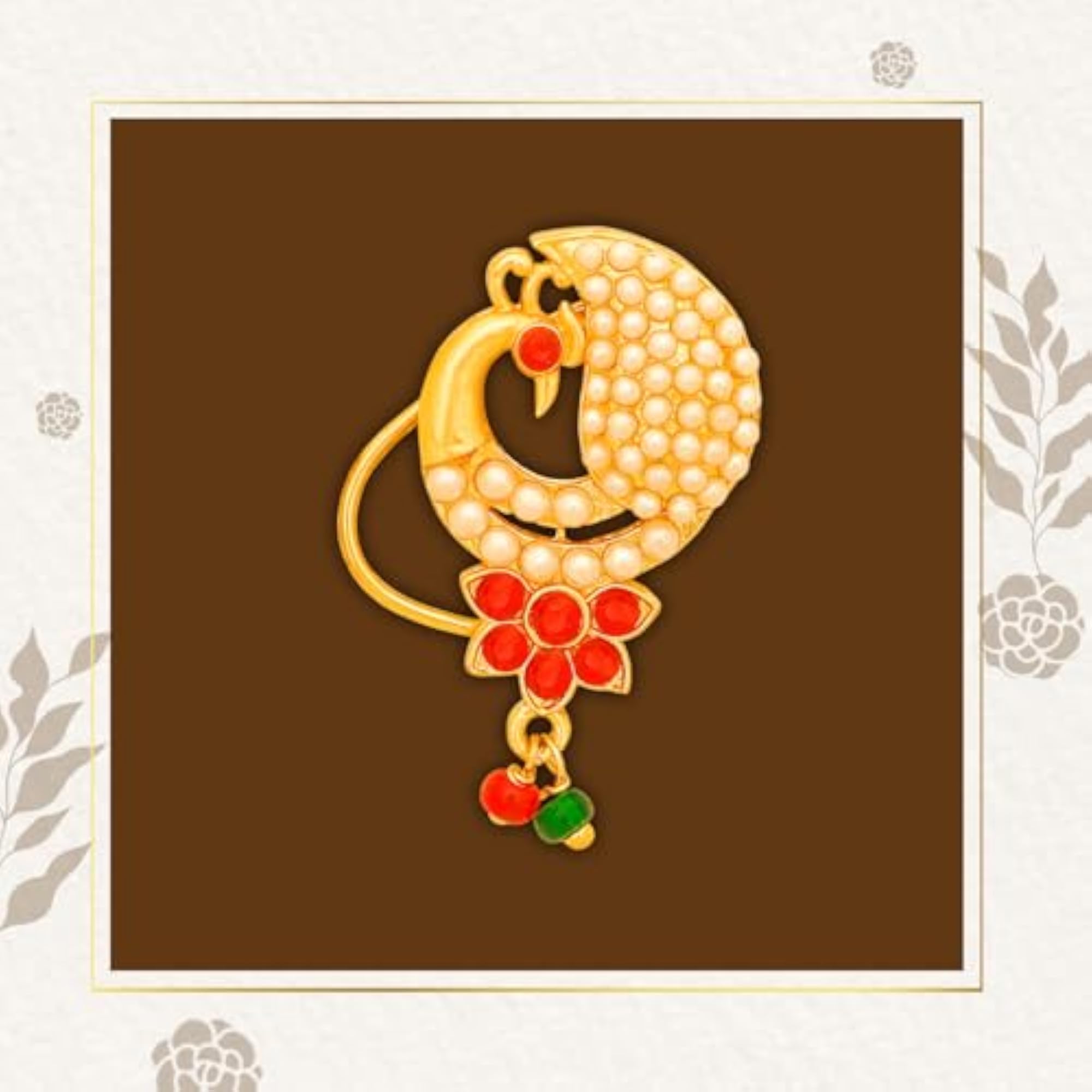 Women's Gold-Plated Brass Nathiya Nose Ring