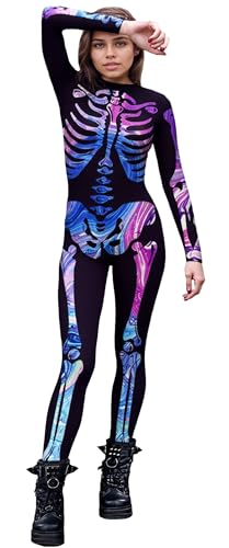 Costume squelette femme Halloween combinaison intégrale robot cosplay 3D