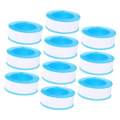 SOLUSTRE 10 Rolls PTFE Tape Heavy Duty Leakproof Sealant Tape for Outdoor Use for Plumbing Extra Strong Acid Alkali Resistance