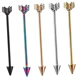 Hemobllo 5 piezas Pendientes de Barra Industrial para Mujer Accesorios de Moda para Boda y Uso Diario Diseño Fresco y Encantador para Cartílago y Oreja