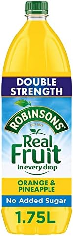 Robinsons Double Strength Orange & Pineapple No Added Sugar Squash 1.75L, Packaging may vary
