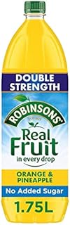 Robinsons Double Strength Orange & Pineapple No Added Sugar Squash 1.75L, Packaging may vary