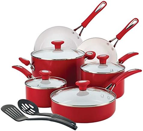 Pemberly Row 12 Piece Cookware Set in Chili Red