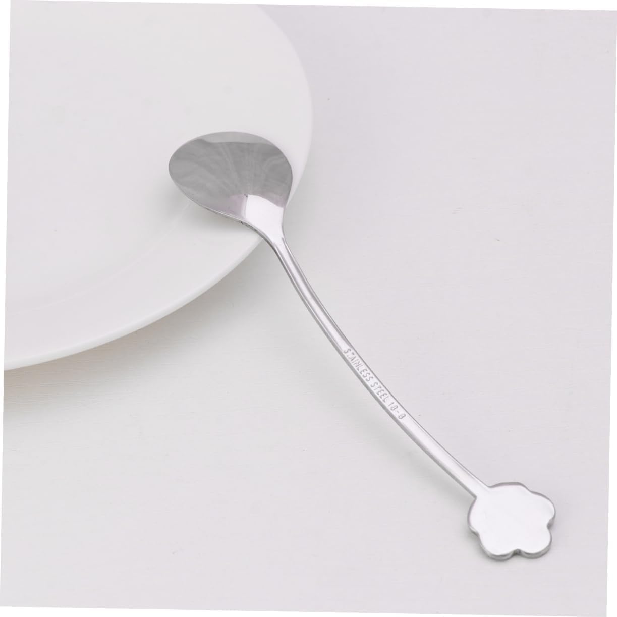 4pcs Soup Spoon Drinking Spoon Tea Mug Spoon Dinner Spoon Decorative Spoon Teaspoon Flower Sugar Spoon/416 (Color : 1 Size : 13.6 * 2.5 * 0.5cmx3pcs) (1 13.7 * 2.5 * 0.5cm)
