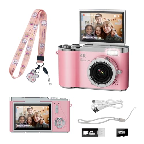 HEYMAO Kids Camera with Flip Screen 1080P Video for Boys and Girls Ages 3-12