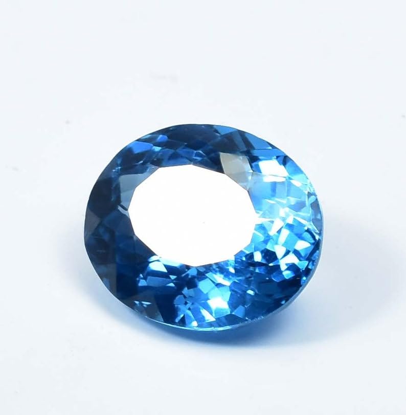 Aigue-marine naturelle gemme ovale facettée 17x14mm bijoux DIY bague pendentif collier