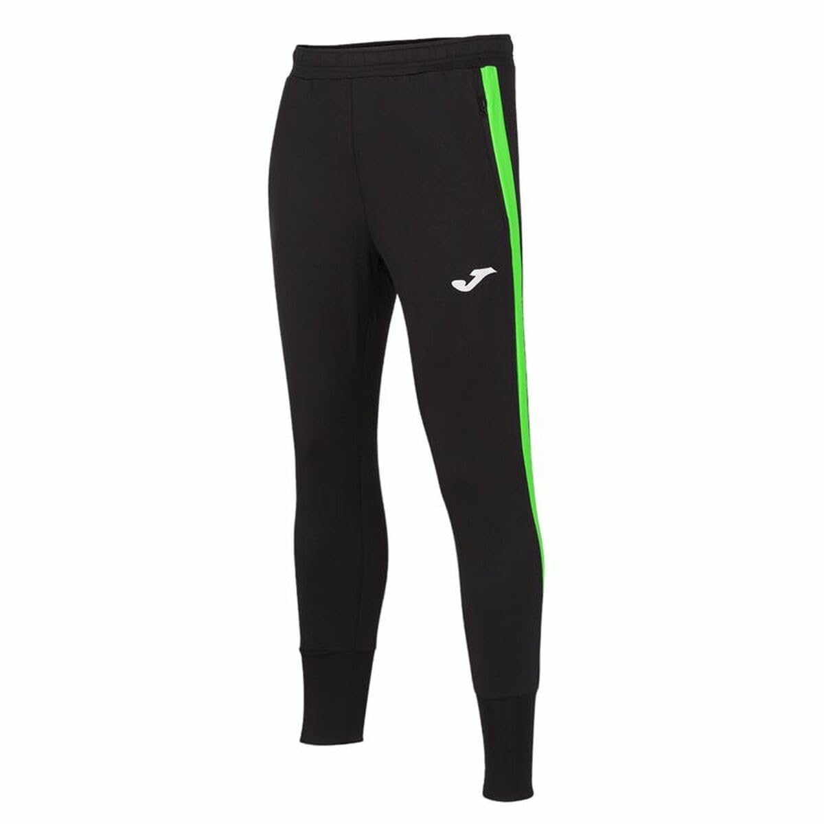 Joma Elite VIII Men's Trousers, Mens, Track Pants, 102233, Black-Fluorescent Green, 11-12 años