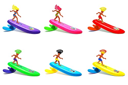 Surfer Dudes Classic Bundle - Bali Bobbi And Sumatra Sam - Wave Powered Mini-Surfer And Surfboard Beach Toy #TOP2