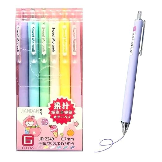 Shivaaro Plastic Retractable Colorful Pens for Kids - 0.7mm Gel Pen Set for Girls & Boys - Perfect for School Projects & Creative Work