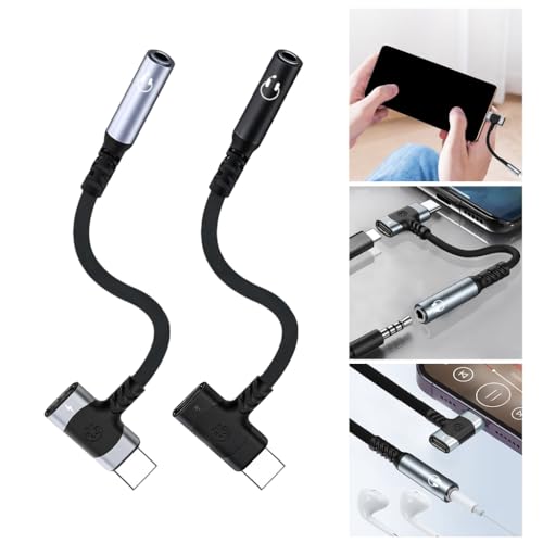 Adaptador 2 en 1 Type C a 3.5mm para audio y sonido miniatura 2